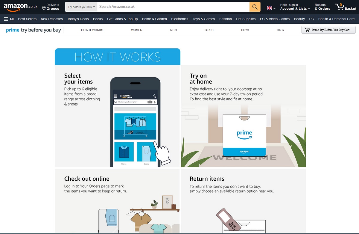 H Amazon βάζει τέλος στο πρόγραμμα δοκιμών ειδών μόδας 'try before you buy'