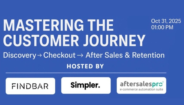 Δωρεάν webinar των Findbar, Simpler και AfterSalesPro: Mastering the Customer Journey