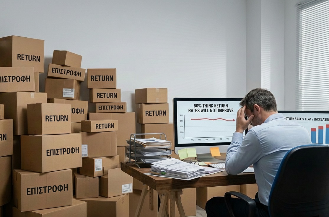 Το 80% των online εμπόρων πιστεύουν ότι τα ποσοστά επιστροφών δεν θα βελτιωθούν