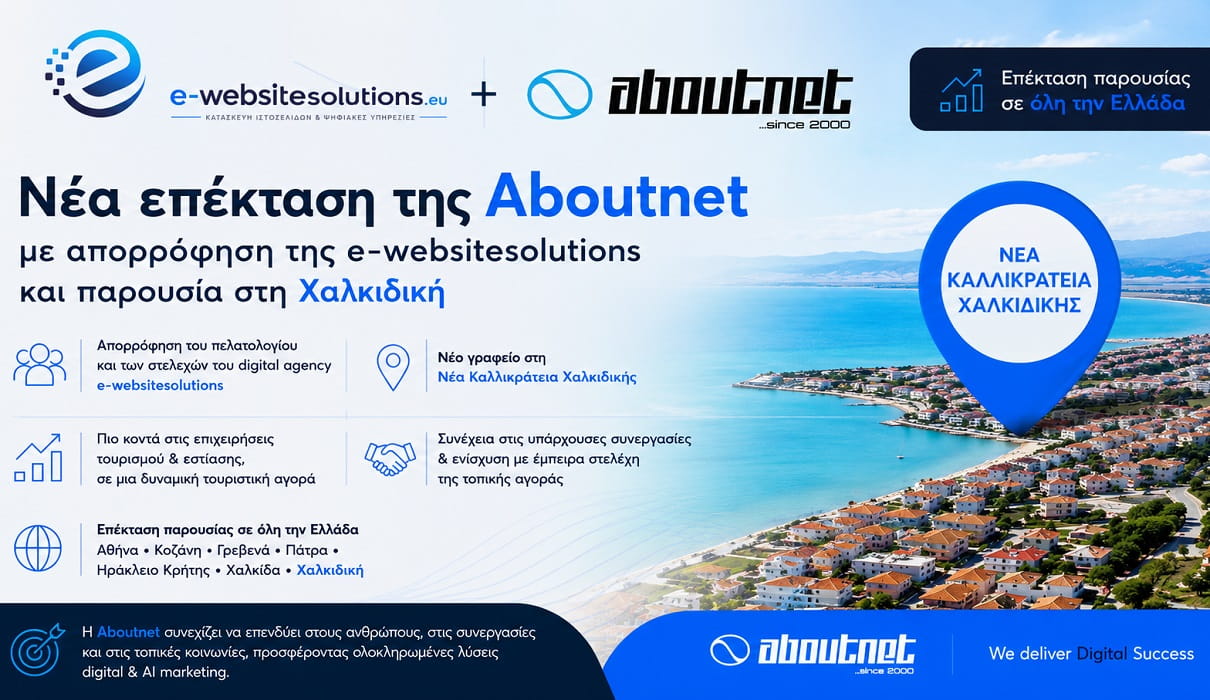 Νέα επέκταση της Aboutnet και παρουσία στη Χαλκιδική