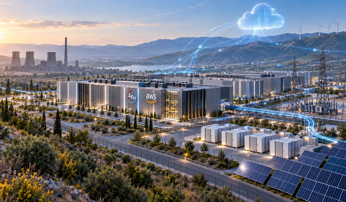 ΔΕΗ και AWS φέρνουν την Κοζάνη στον χάρτη των data centers — 300 MW με προοπτική 1 GW